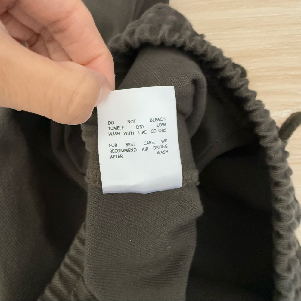 Little Puffy Small Easy Trousers Elastic Waist Drawstring Dark‎ Olive Utility - Picture 7 of 10